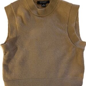 French Connection Camel Knit Sweater Vest